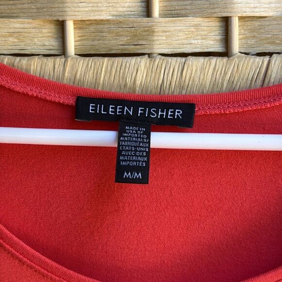 Eileen Fisher Orange tunic dress size medium jersey material size medium - Picture 5 of 8